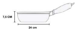 Sauteuse 24 cm sans couvercle