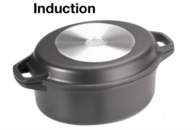 Cocotte avec couvercle grill pour induction