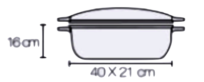 Cocotte de 6 litres avec couvercle en verre Pyrex